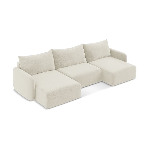 Kremno bela raztegljiva/s prostorom za shranjevanje kotna sedežna garnitura Kalena – Makamii-image-2