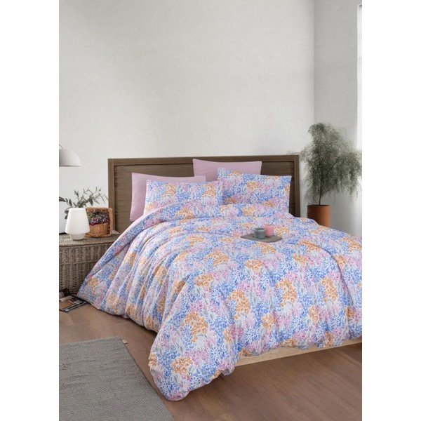 Rožnata/vijolična podaljšana posteljnina za zakonsko posteljo z rjuho 160x220 cm Colorful – Mila Home-image-2