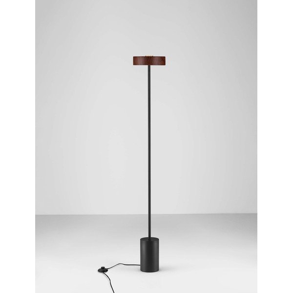 Črna/v temni naravni barvi kovinska LED stoječa svetilka (višina 135 cm) Thea – Nova Luce-image-3