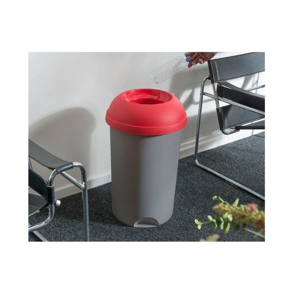 Rdeč plastičen pokrov koša za smeti za ločevanje odpadkov – Addis-image-1
