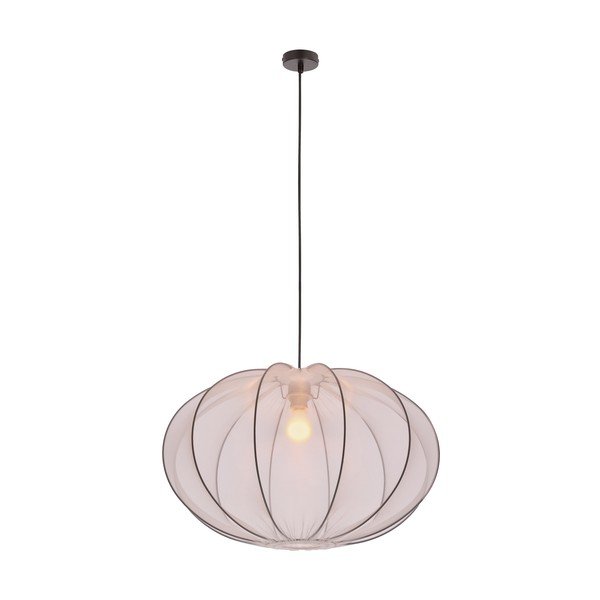 Bela viseča svetilka s tekstilnim senčilom ø 60 cm Mellow – Candellux Lighting-image-3