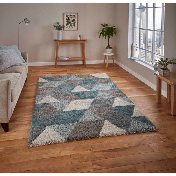 Siva in modra preproga Think Rugs Royal Nomadic Grey &Teal, 160 x 220 cm-image-1