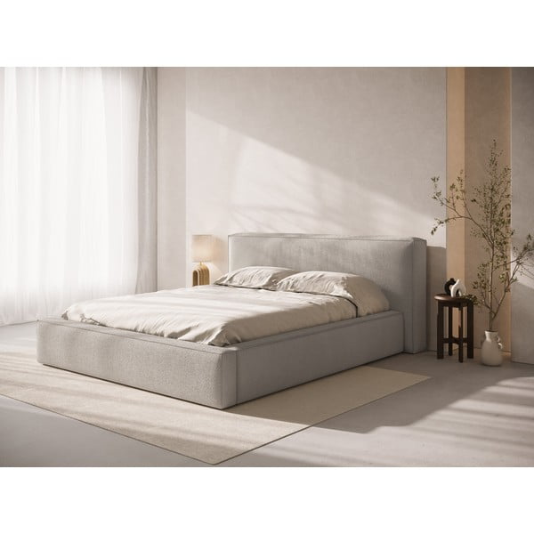 Svetlo sivo oblazinjeno vzglavje 209x100 cm Olivia – Micadoni -image-1