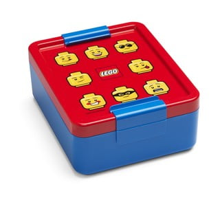 Modra posoda za prigrizke z rdečim pokrovom LEGO® Iconic