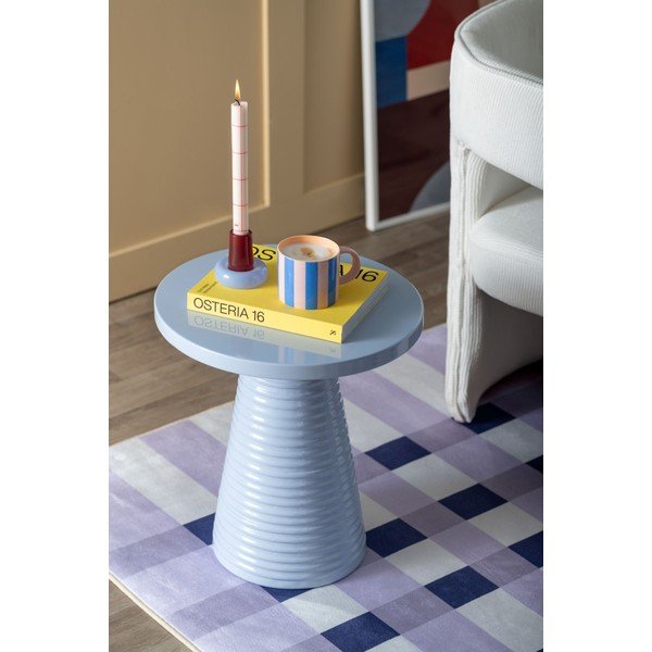 Kovinska okrogla stranska mizica ø 40 cm Catania Ribbed – Leitmotiv-image-1