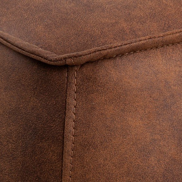 Konjak rja puf v imitaciji usnja Actona Mie, 40 x 40 cm-image-2