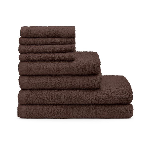 Rjavi hitro sušeči/frotirni bombažni komplet brisač 8 ks Quick Dry – Catherine Lansfield