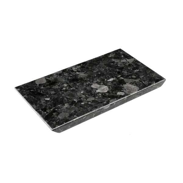 Črn granitni pladenj RGE Black Crystal, 20 x 35 cm