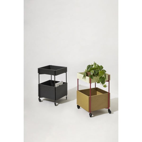 Voziček iz jesenovega lesa na kolesih 42x37 cm Fresh - Hübsch-image-4