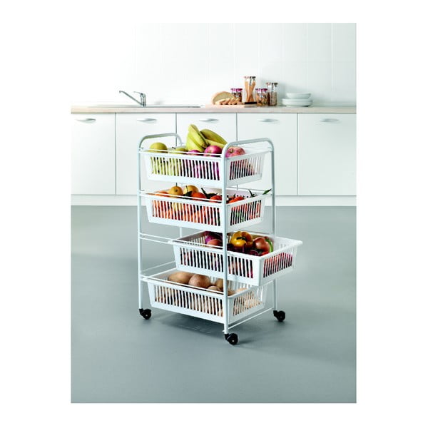 Mobilen regal s 4 košarami Metaltex India, dolžina 35 cm-image-2