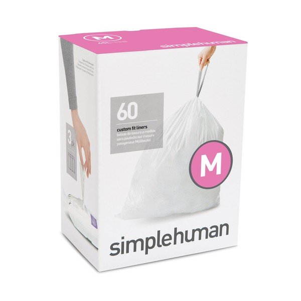 Vrečke za smeti 60 ks z zateznim trakom 45 l M – simplehuman