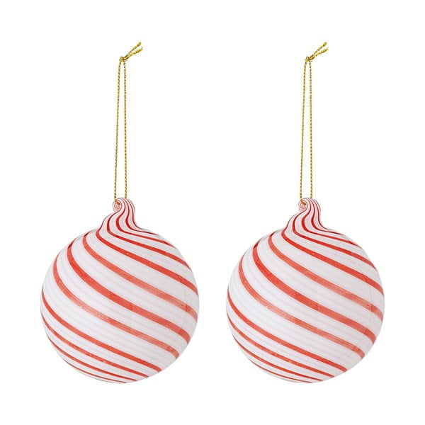 Stekleni božični okraski v kompletu 2 ks ø 8 cm Zwirl – Bloomingville
