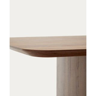 Rjava jedilna miza v orehovem dekorju 100x200 cm Litto – Kave Home