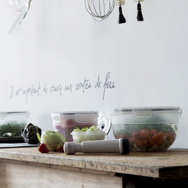 Komplet 4 škatel za shranjevanje hrane in vakuumska črpalka Compactor Food Saver-image-1