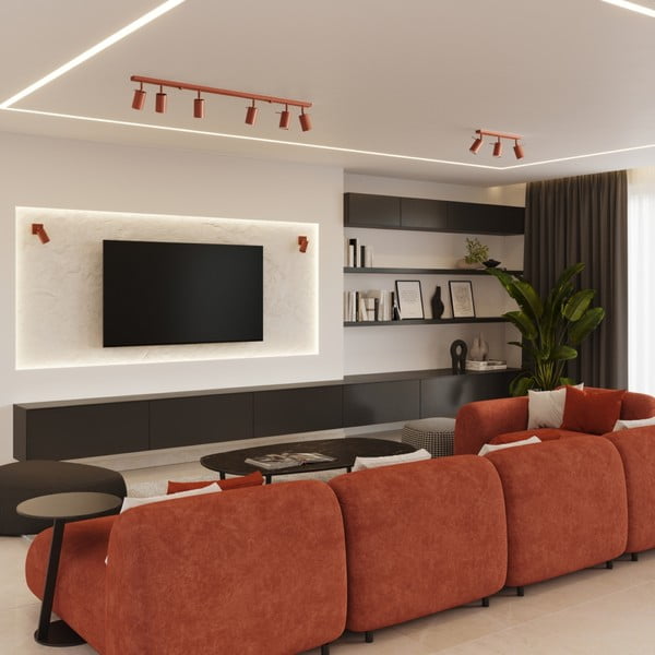 Opečnato oranžno točkovno svetilo 6x117 cm Etna – Sollux-image-2