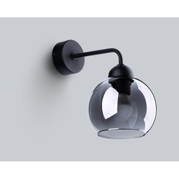 Črna stenska svetilka ø 15 cm Grande – Sollux-image-3