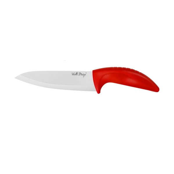 Keramični nož Chef, 15 cm, rdeč
