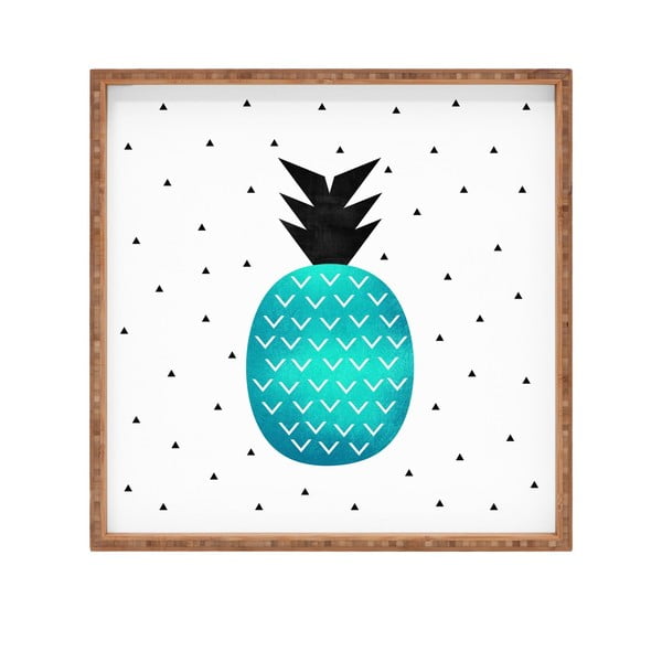 Lesen dekorativni servirni pladenj Blue Pineapple, 40 x 40 cm
