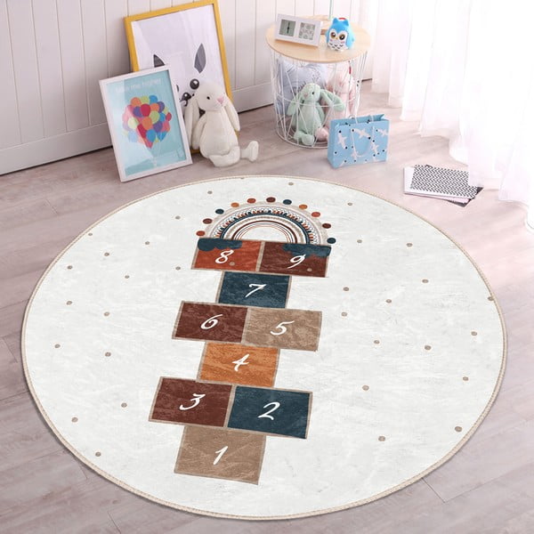 Kremno bela otroška preproga ø 80 cm Comfort – Mila Home-image-3