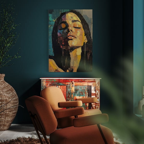 Slika z ročno naslikanimi elementi 70x100 cm Vivian – Styler-image-1