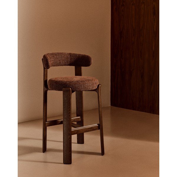 Barski stol iz masivnega jesena v rjavi barvi (višina sedeža 75 cm) Granite – Kave Home-image-1