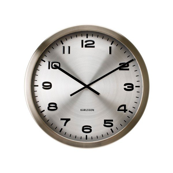Present Time Maxie Silver Clock