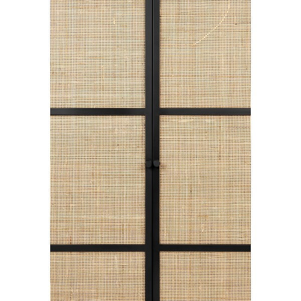 Visoka komoda iz črnega ratana 70x145 cm Guuji - White Label-image-4