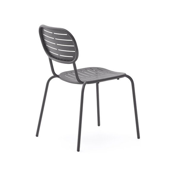 Temno siv kovinski vrtni stol Brai – Kave Home-image-4