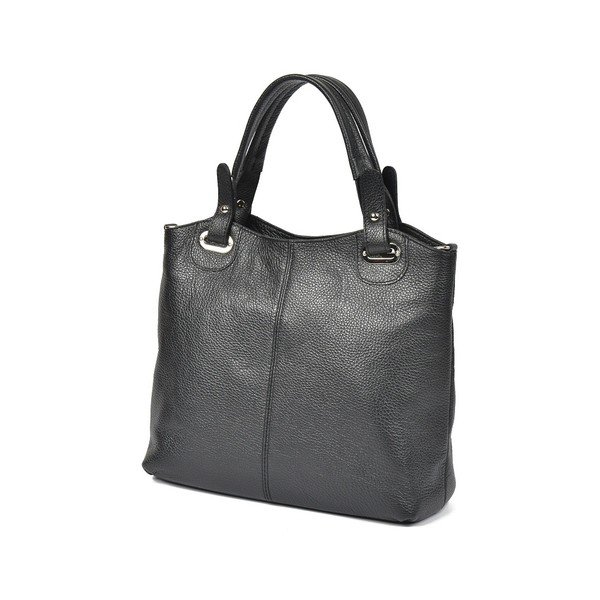 Črna usnjena torbica Luisa Vannini Tote-image-3