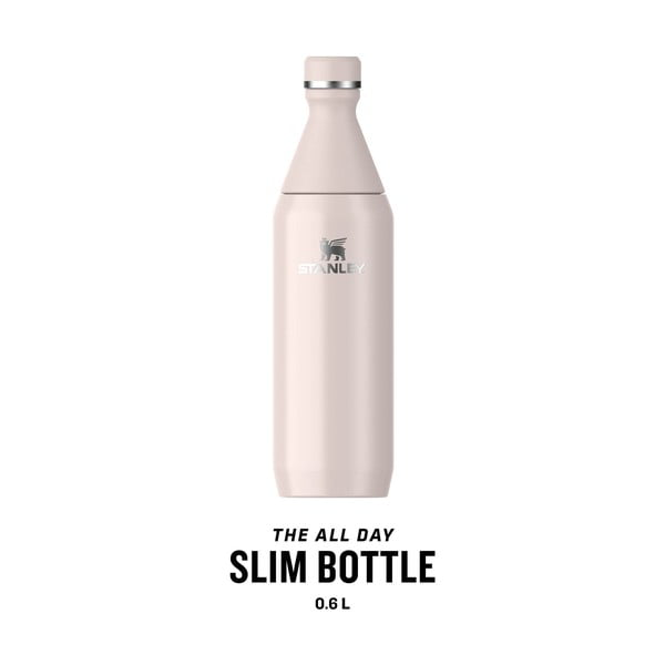 Svetlo rožnata termovka iz nerjavečega jekla 600 ml All Day Slim Bottle Rose Quartz – Stanley-image-3