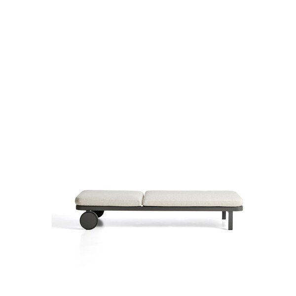 Temno siv kovinski nastavljiv vrtni ležalnik Kionia – Kave Home-image-3