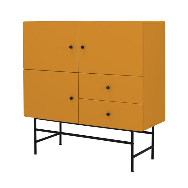 Rumena visoka komoda 107x107 cm Cocktail - Tenzo-image-2