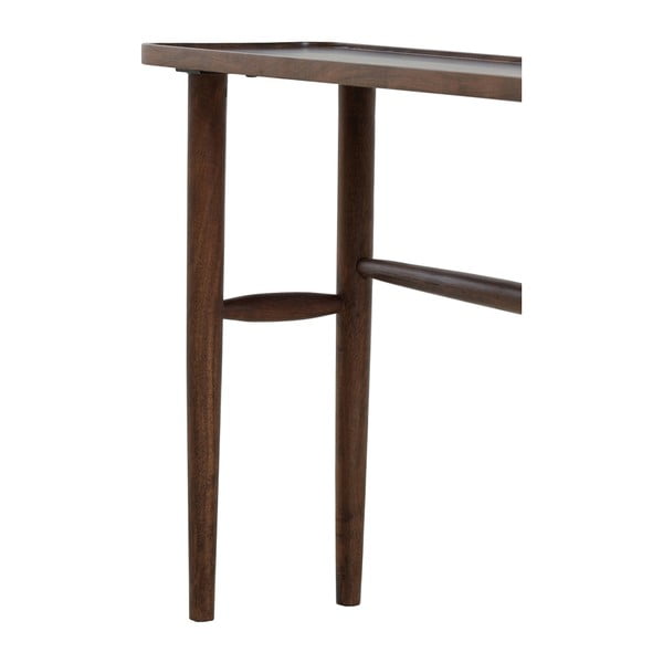 Rjava stranska mizica iz masivne akacije 30x140 cm Qiano – Light & Living-image-4