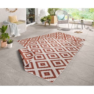 Rjavo-krem zunanja preproga NORTHRUGS Malta, 80 x 150 cm