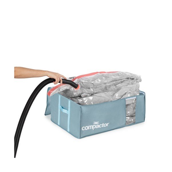 Vakuumska plastična škatla za shranjevanje oblačil 65x45x27 cm Blue Edition – Compactor-image-1