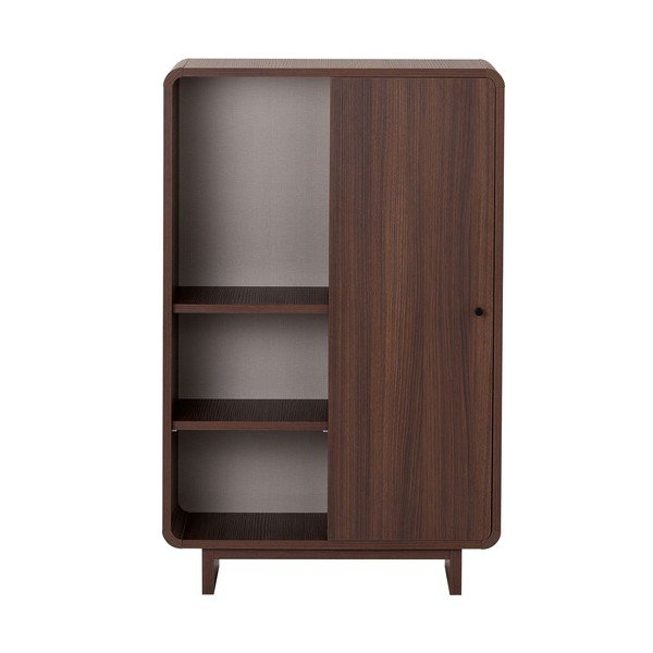 Omarica v orehovem dekorju v temni naravni barvi 70x110x34 cm Torina – Nordure-image-4