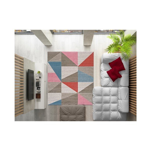Preproga, primerna za uporabo na prostem Universal Fusion Grisso Rojo, 80 x 150 cm-image-1