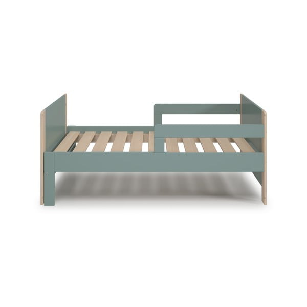 Zelena/naravna podaljšljiva otroška postelja 90x140/190 cm Willi – Marckeric