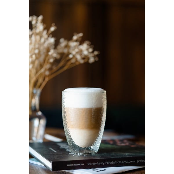 Steklena skodelica z dvojno steno za latte 350 ml Allessia – Vialli Design-image-1