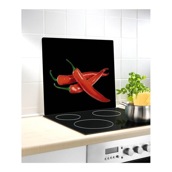 Steklena stenska zaščita Wenko Peperoni, 50 x 56 cm-image-1