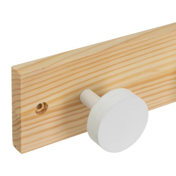 Bel stenski obešalnik iz masivnega bora 40 cm Anillos – Casa Selección-image-1