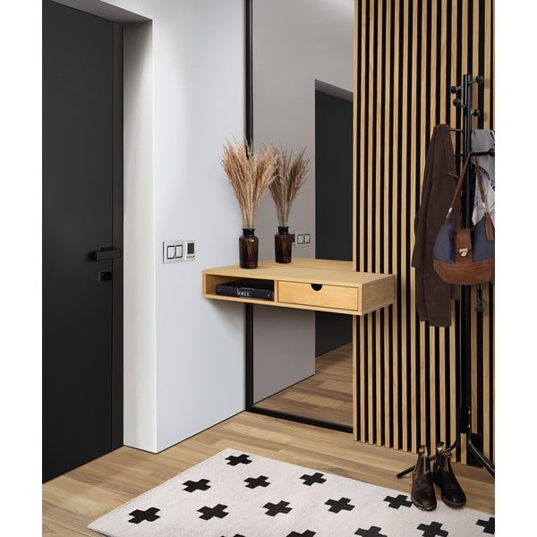 Nočna omarica v hrastovem dekorju s policami Farsta - Woodman-image-1