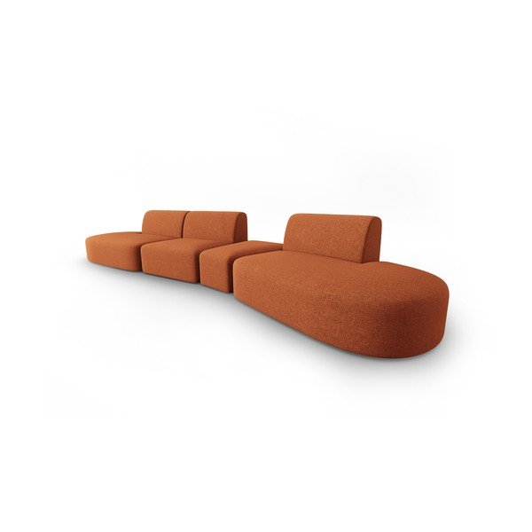 Oranžna sedežna garnitura 412 cm Shane – Micadoni Home-image-2