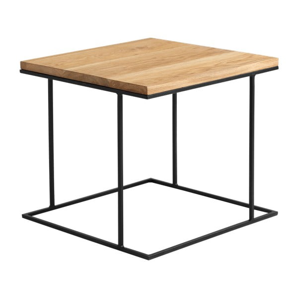 Dodatna miza s črnim podnožje in hrastovo ploščo Custom Form Walt