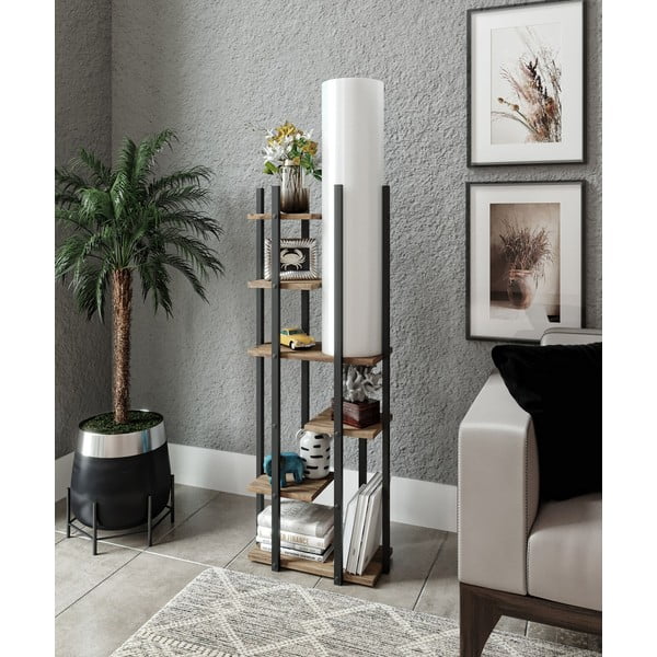 Črna/bela/naravna stoječa svetilka (višina 84 cm) Vogue – Opviq lights-image-2