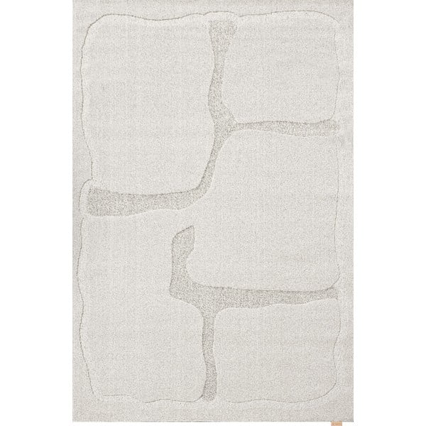 Svetlo siva volnena preproga 200x300 cm Morphic Organica – Agnella