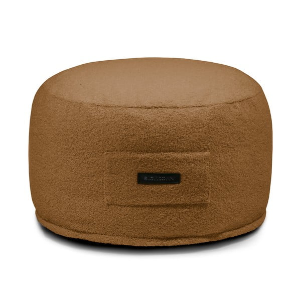 Rjav tabure iz tkanine bouclé Om 60 – SLOWDOWN