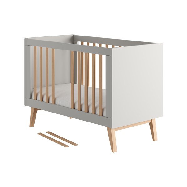 Siva otroška posteljica 60x120 cm Swing – Pinio-image-1