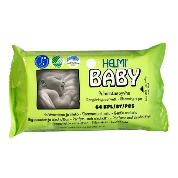 Helmi Baby Otroški vlažni robčki, 64 kosov