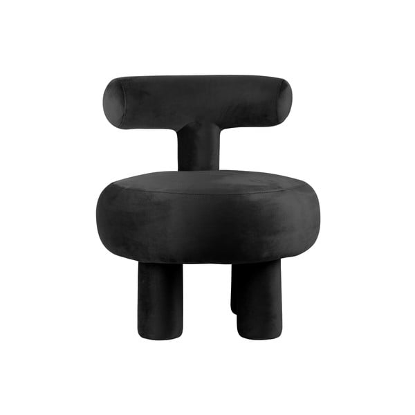 Črn žameten fotelj Abrazo – Leitmotiv-image-1